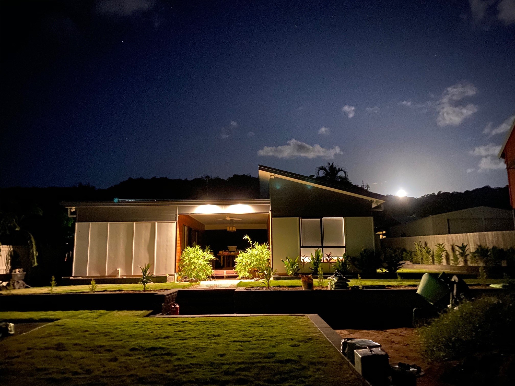 Night Time View of Kit Home on Magnetic Island